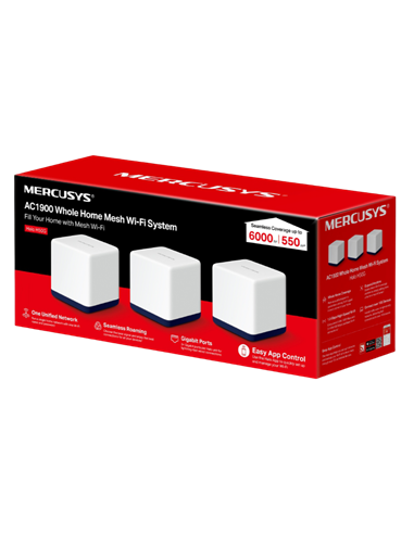 Sistem Wi-Fi Mesh MERCUSYS Halo H50G (3-pack), Alb