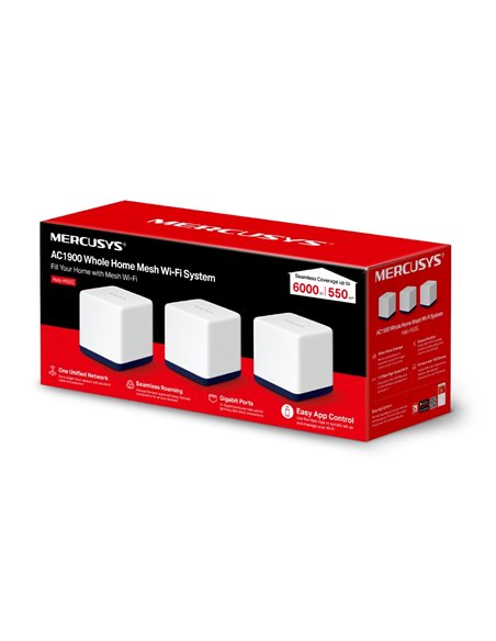 Домашняя Mesh Wi-Fi система MERCUSYS Halo H50G (3-pack), Белый