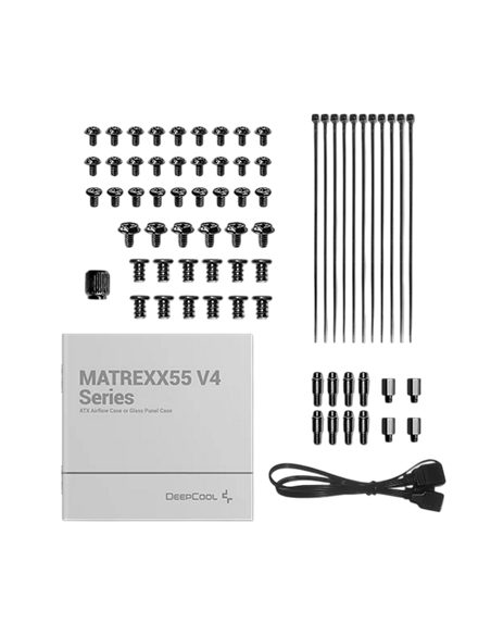 Carcasă PC Deepcool MATREXX 55 MESH V4, Midi-Tower, Fără PSU, Negru