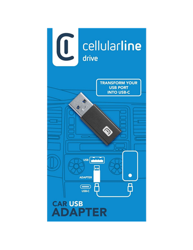 USB-адаптер Cellularline USB-C to USB, Чёрный