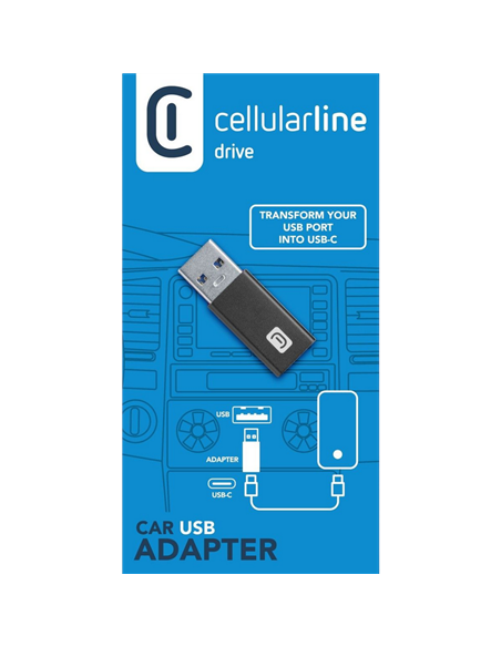 USB-адаптер Cellularline USB-C to USB, Чёрный