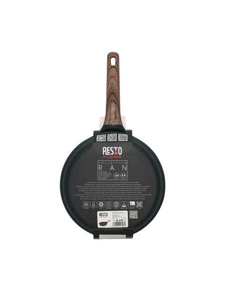 Tigaie RESTO 93909, 24cm, Negru
