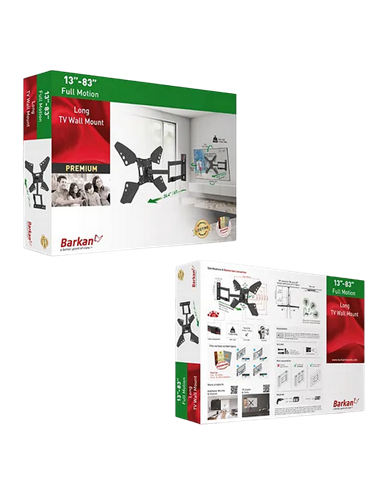 Suport TV de perete BARKAN 3400L.B, Negru