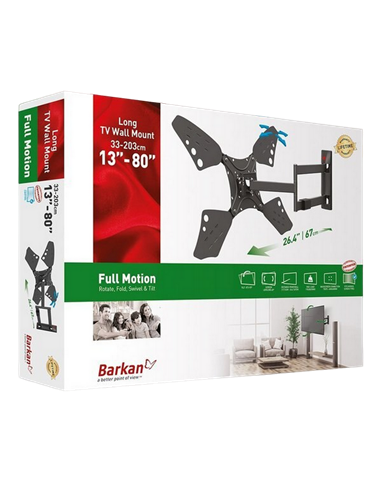 Настенное крепление для телевизора BARKAN 3400L.B, Чёрный