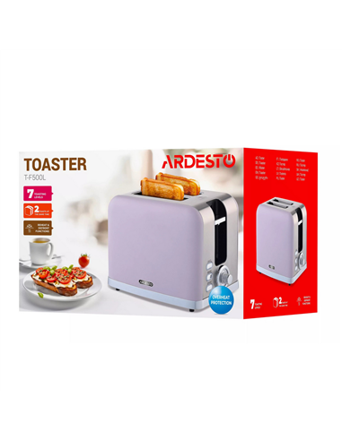 Тостер Ardesto T-F500L, Сиреневый