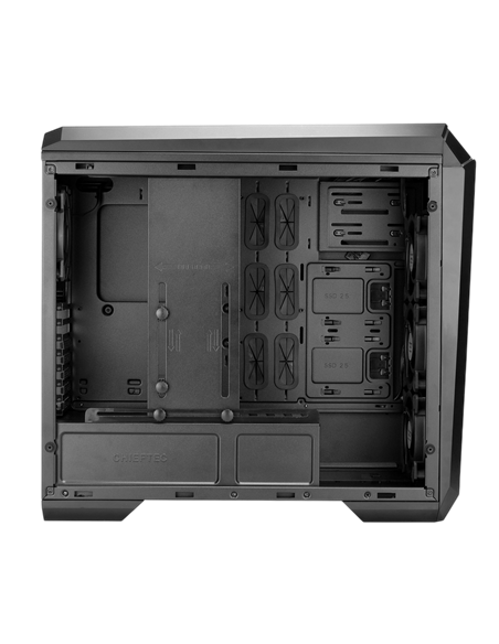 Компьютерный корпус Chieftec STALLION II, Midi-Tower, Без блока питания, Чёрный
