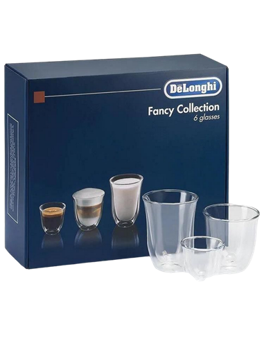 Set de pahare DeLongh DLSC302, 6 buc, Transparent