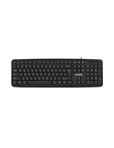 Клавиатура SVEN KB-S230, Проводное, Чёрный
