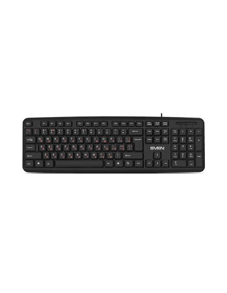 Клавиатура SVEN KB-S230, Проводное, Чёрный