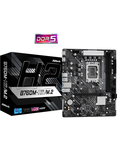 Placă de bază ASRock B760M-H2/M.2, LGA1700, Intel B760, Micro-ATX