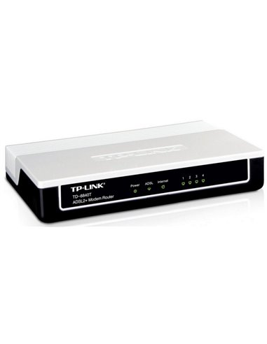 ADSL Модем TP-LINK TD-8840T, ADSL/ADSL2/ADSL2 + до 24 Мбит/с, Чёрный
