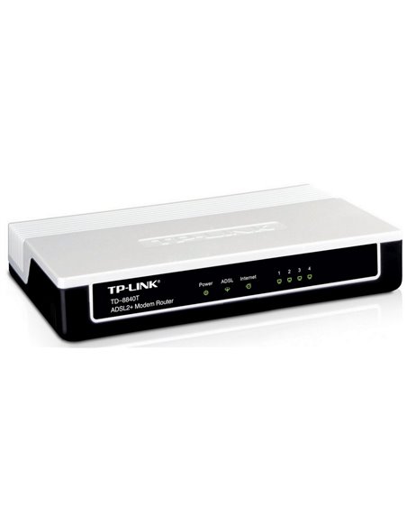 Modem ADSL TP-LINK TD-8840T, ADSL/ADSL2/ADSL2 + până la 24 Mbps, Negru