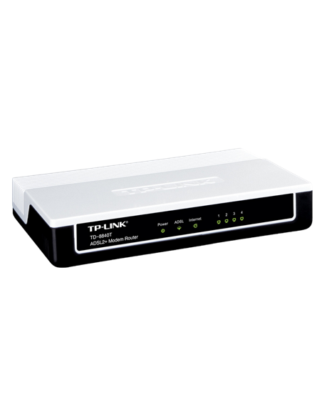 ADSL Модем TP-LINK TD-8840T, ADSL/ADSL2/ADSL2 + до 24 Мбит/с, Чёрный