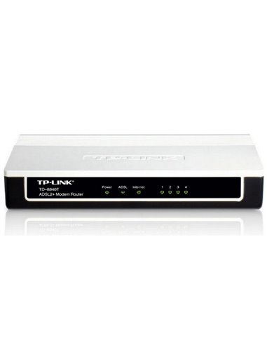ADSL Модем TP-LINK TD-8840T, ADSL/ADSL2/ADSL2 + до 24 Мбит/с, Чёрный