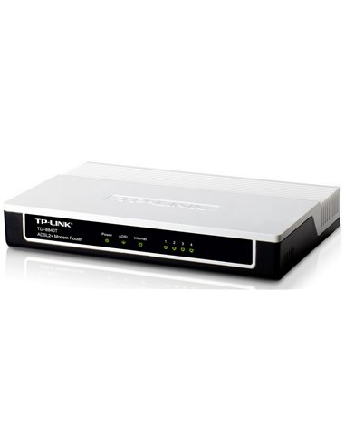 ADSL Модем TP-LINK TD-8840T, ADSL/ADSL2/ADSL2 + до 24 Мбит/с, Чёрный