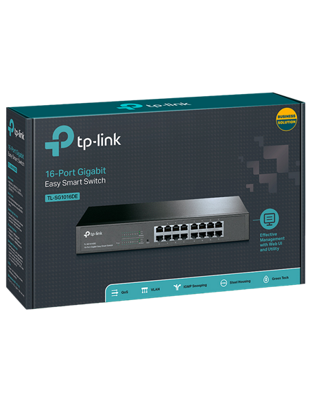 Switch de rețea TP-LINK TL-SG1016DE, 16x 10/100/1000 Mbps