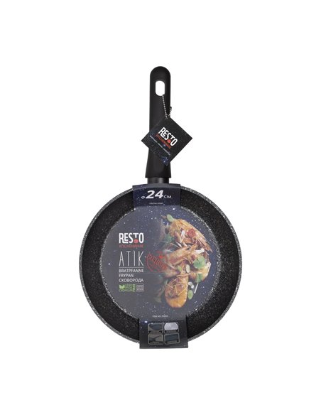 Tigaie RESTO 93402, 24cm, Negru