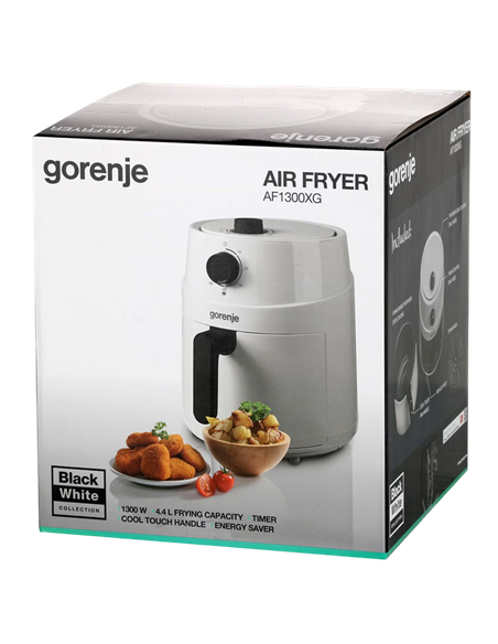 Friteuză cu aer cald Gorenje AF1300XG, Alb | Negru