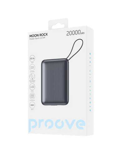 Acumulator extern Proove Moon Rock, 20000mAh, Gri