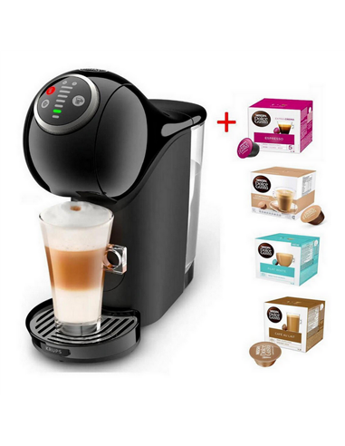 Капсульная Кофеварка Krups Genio S Plus + Капсулы Nescafe Dolce Gusto, 1500Вт, Черный