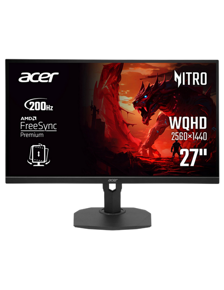 27" Игровой монитор Acer XF273UX1bmiiprx, IPS 2560x1440 WQHD, Чёрный