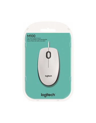 Mouse Logitech M100, Alb
