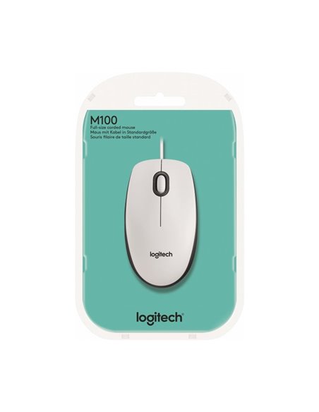 Mouse Logitech M100, Alb