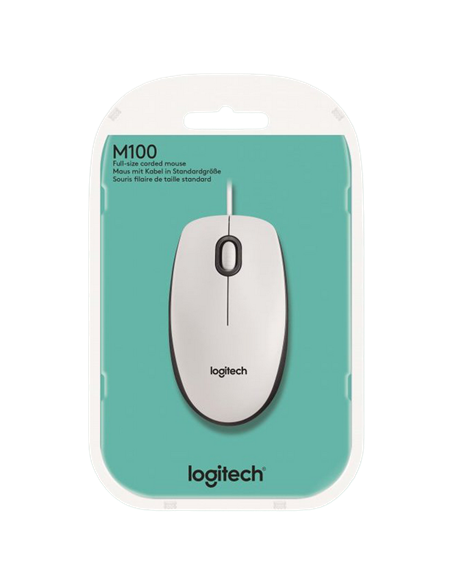 Mouse Logitech M100, Alb
