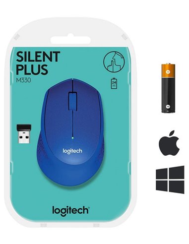 Mouse Wireless Logitech M330 Silent Plus, Albastru