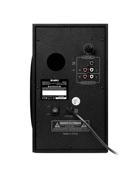 Компьютерные колонки 2.1 SVEN MS-304, Чёрный/Красный 