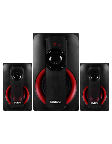 Boxe pentru calculator 2.1 SVEN MS-304, Negru/Roșu