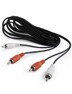 Аудиокабель Cablexpert CCA-2R2R-6, 2x RCA (M) - 2x RCA (M), 1,8м, Чёрный 2