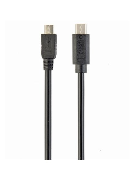 Cablu încărcare și sincronizare Cablexpert CCP-USB2-mBMCM-1M, Micro-USB/USB Type-C, 1m, Negru