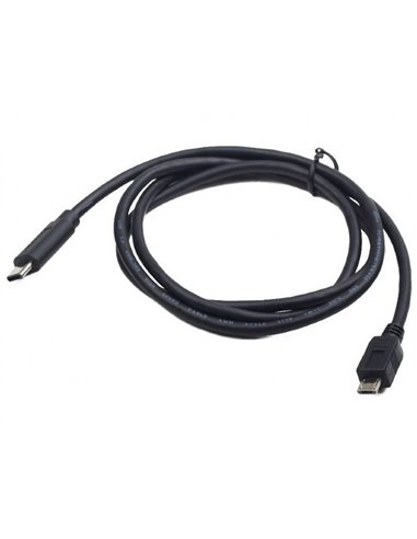 Кабель для зарядки и синхронизации Cablexpert CCP-USB2-mBMCM-1M, Micro-USB/USB Type-C, 1м, Чёрный