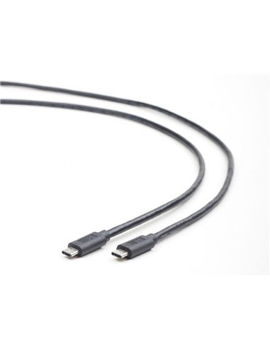Cablu încărcare și sincronizare Cablexpert CCP-USB3.1-CMCM-1M, USB Type-C/USB Type-C, 1m, Negru