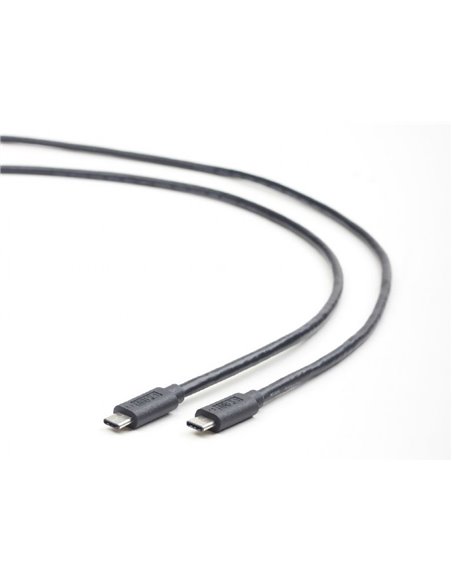Кабель для зарядки и синхронизации Cablexpert CCP-USB3.1-CMCM-1M, USB Type-C/USB Type-C, 1м, Чёрный