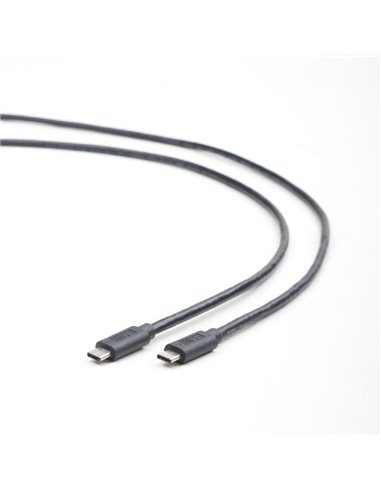Кабель для зарядки и синхронизации Cablexpert CCP-USB3.1-CMCM-1M, USB Type-C/USB Type-C, 1м, Чёрный
