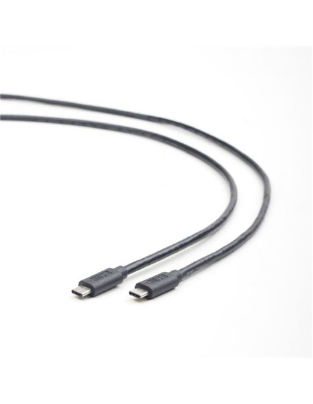 Кабель для зарядки и синхронизации Cablexpert CCP-USB3.1-CMCM-1M, USB Type-C/USB Type-C, 1м, Чёрный