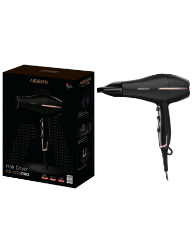 Фен Ardesto HD-Y220PRO, 2200Вт, Чёрный