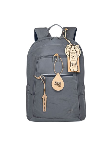 Rucsac pentru Laptop RivaCase 7561, 15.6", Poliester RPET ECO-FRIENDLY, Gri