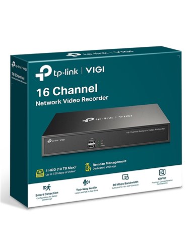Видеорегистратор TP-LINK VIGI NVR1016H, Чёрный