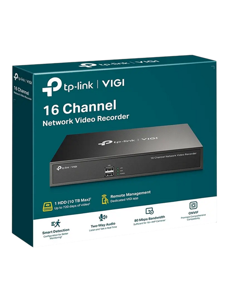 Видеорегистратор TP-LINK VIGI NVR1016H, Чёрный