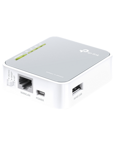 Беспроводной маршрутизатор TP-LINK TL-MR3020, 3G, 4G, Белый