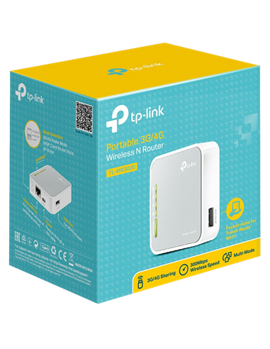 Беспроводной маршрутизатор TP-LINK TL-MR3020, 3G, 4G, Белый