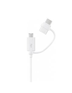 Cablu de încărcare Samsung EP-DG930DWEGRU, USB Type-A/Micro USB, USB Type-C, 1,5m, Alb 2