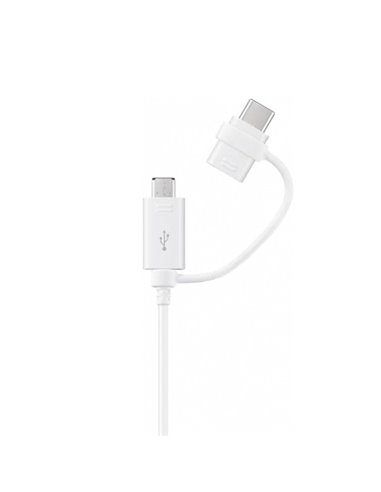 Cablu de încărcare Samsung EP-DG930DWEGRU, USB Type-A/Micro USB, USB Type-C, 1,5m, Alb