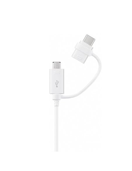 Cablu de încărcare Samsung EP-DG930DWEGRU, USB Type-A/Micro USB, USB Type-C, 1,5m, Alb