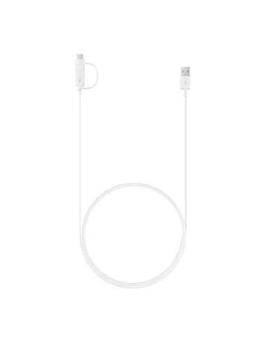 Cablu de încărcare Samsung EP-DG930DWEGRU, USB Type-A/Micro USB, USB Type-C, 1,5m, Alb