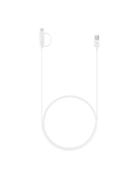 Cablu de încărcare Samsung EP-DG930DWEGRU, USB Type-A/Micro USB, USB Type-C, 1,5m, Alb