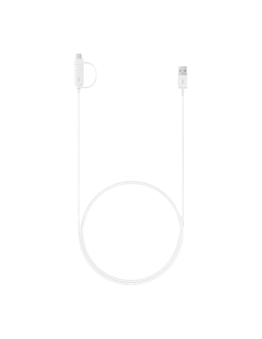 Cablu de încărcare Samsung EP-DG930DWEGRU, USB Type-A/Micro USB, USB Type-C, 1,5m, Alb